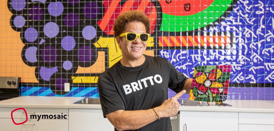 Romero Britto Art mosaic